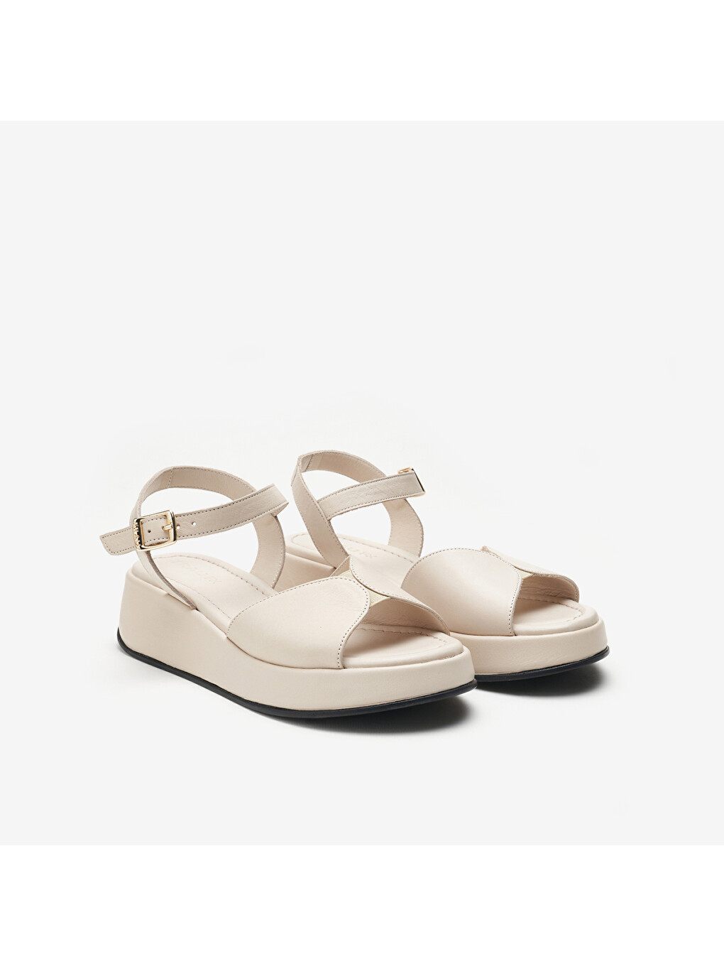 Beyaz Kadın Sandalet 04M2 WITH ANKLE STRAP-1