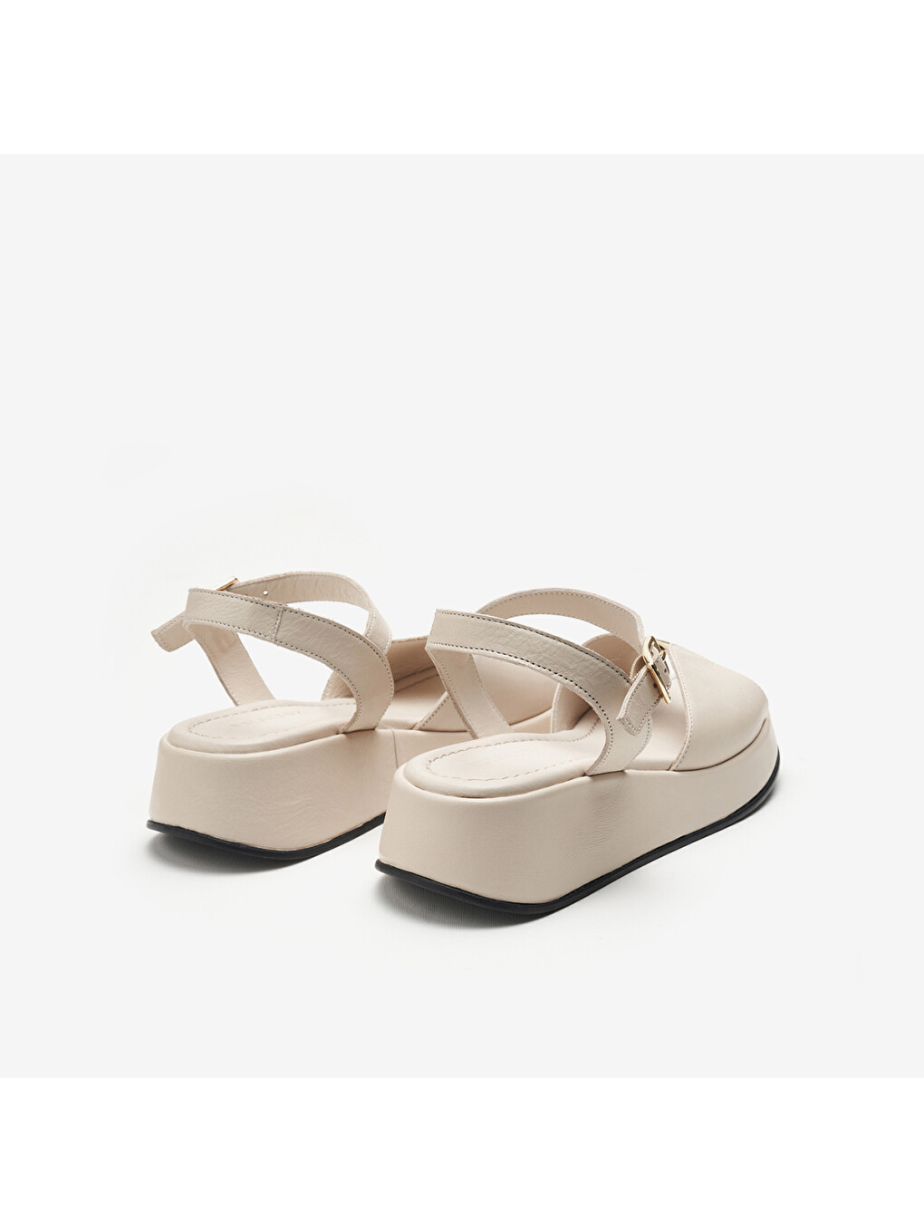 Beyaz Kadın Sandalet 04M2 WITH ANKLE STRAP-3