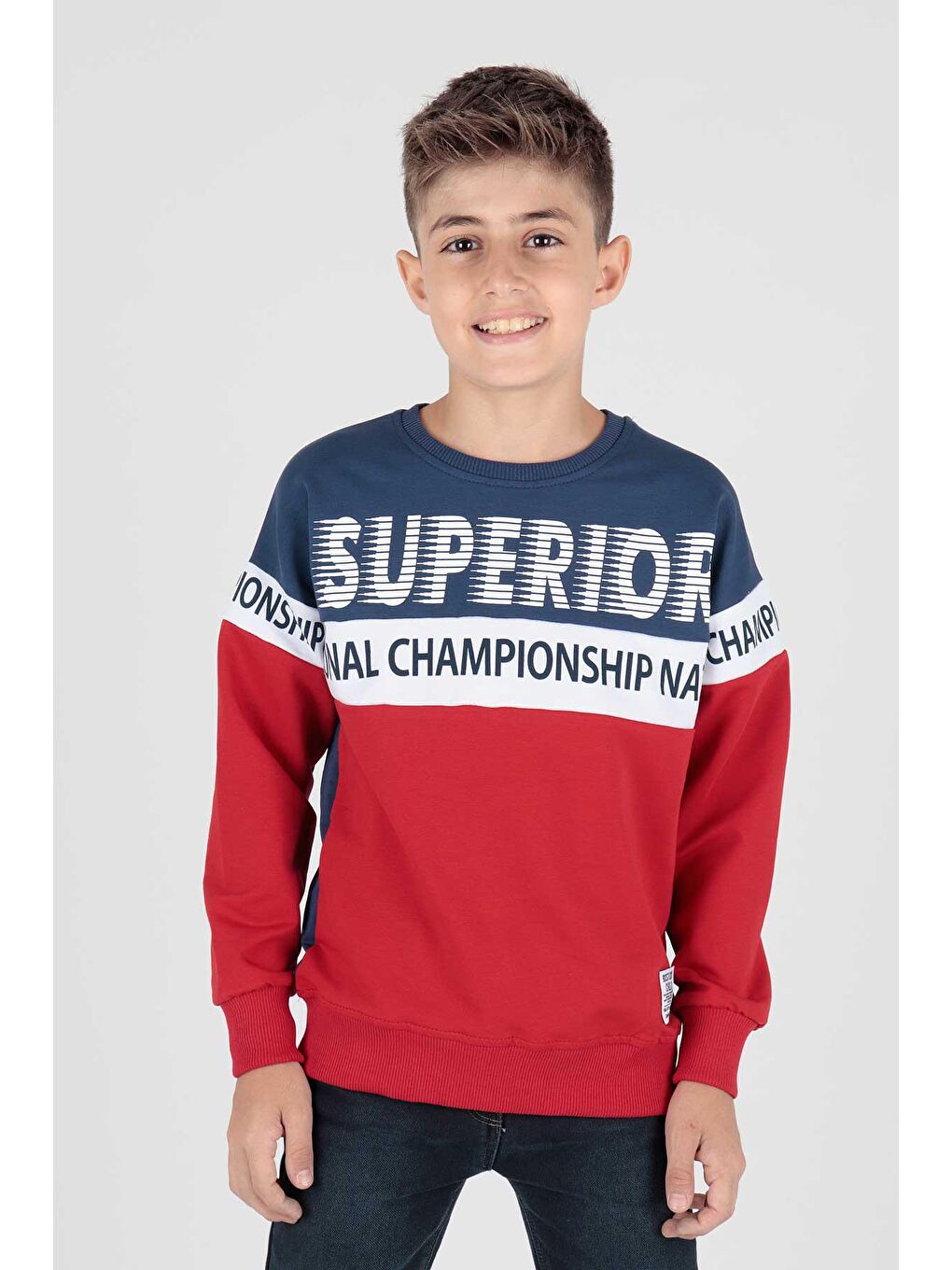 İndigo Erkek Çocuk Superior Baskılı Trend Sweatshirt Ak15118