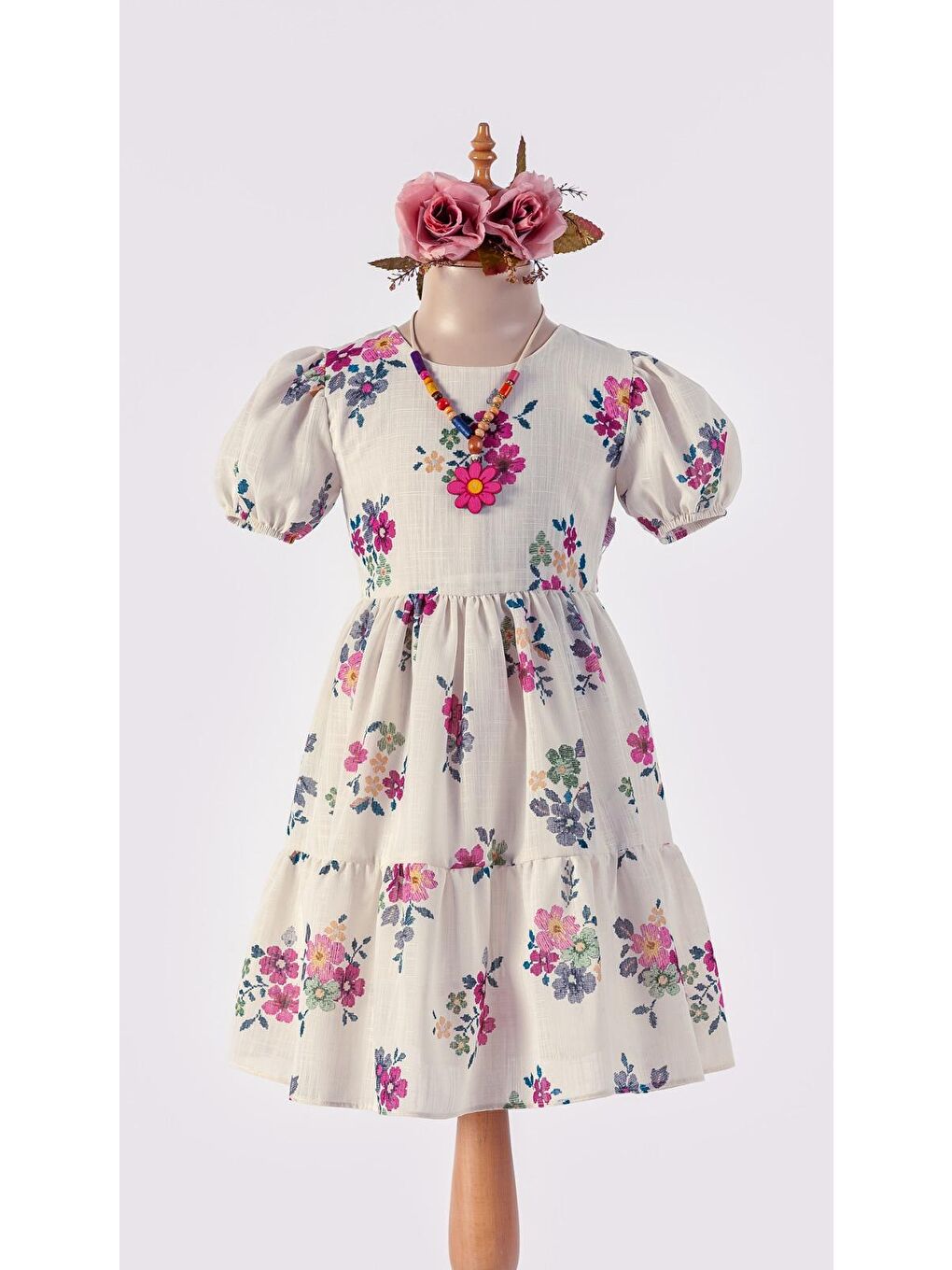 Pina Kids Pembe Kız Çocuk Elbise ELB.2509 - 2