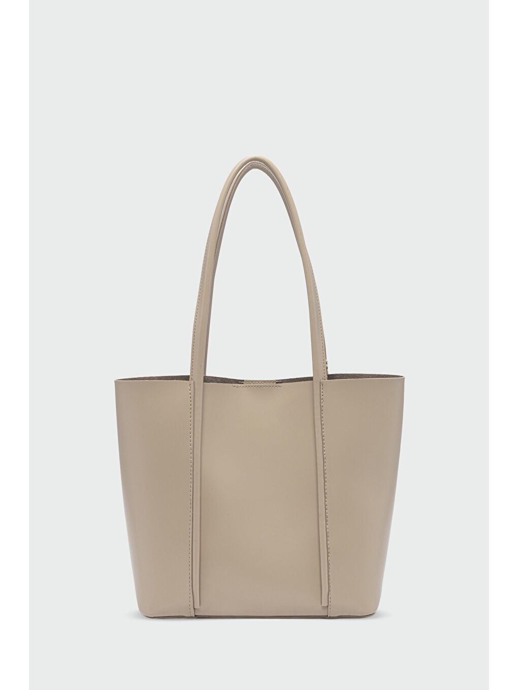 Pebbled Omuz Çantası Bej-3