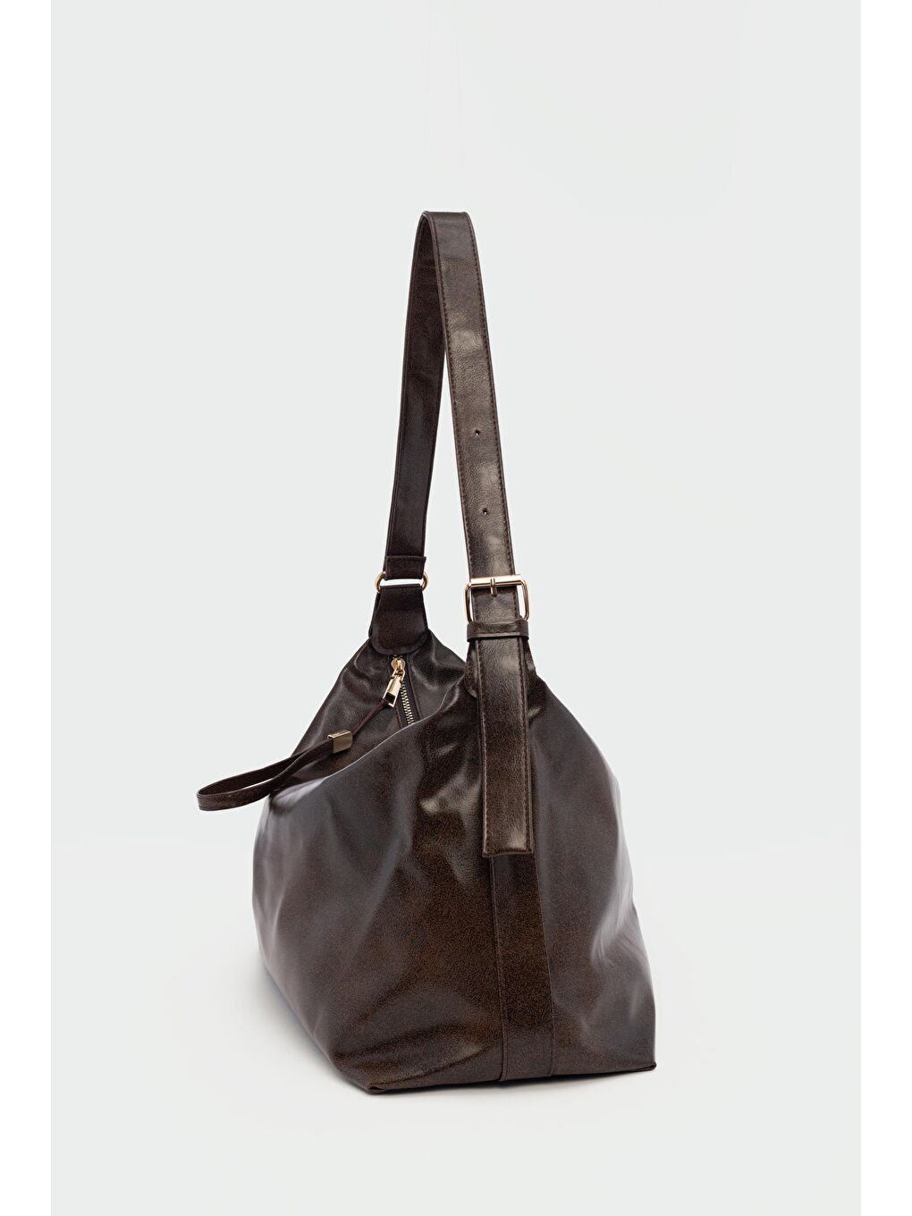 Kahverengi Gabrielle Salaş Omuz Çantası Kahve-4