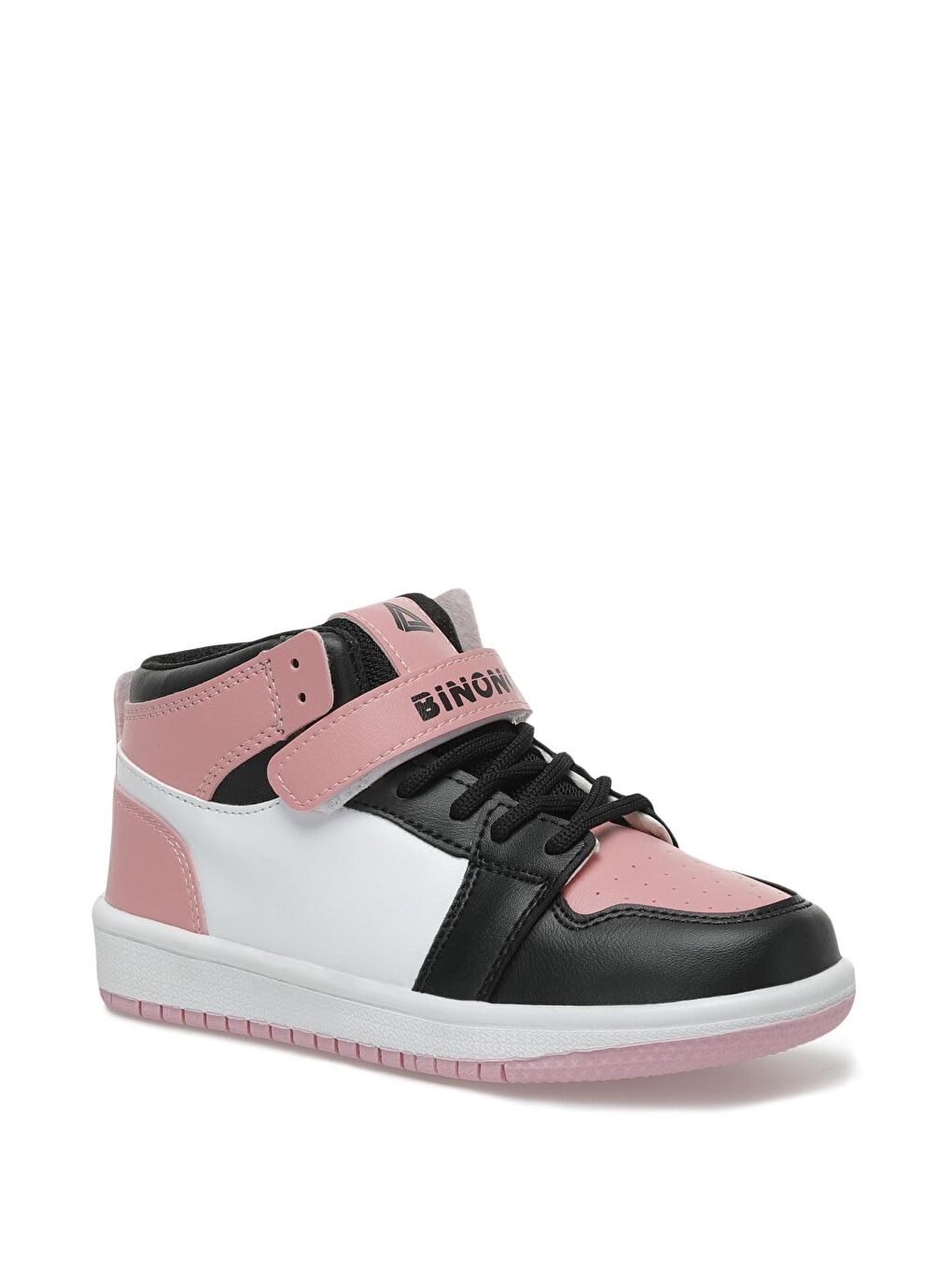 Binono Pembe-Beyaz-Siyah CORDEN F 2PR Pembe Kız Çocuk High Sneaker