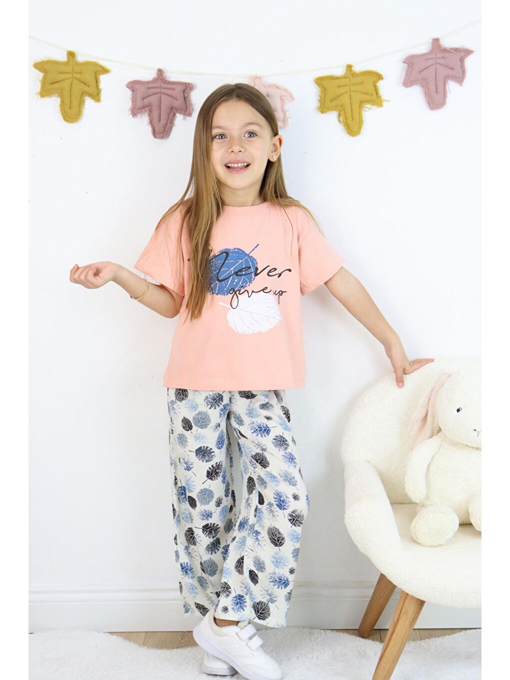 Gri Kız Çocuk Rahat Model Alt-Üst Takım