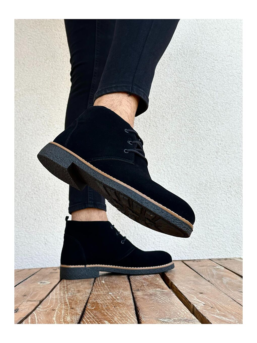 Siyah Muggo Dase Bağcıklı Erkek Chelsea Kışlık Bot-5