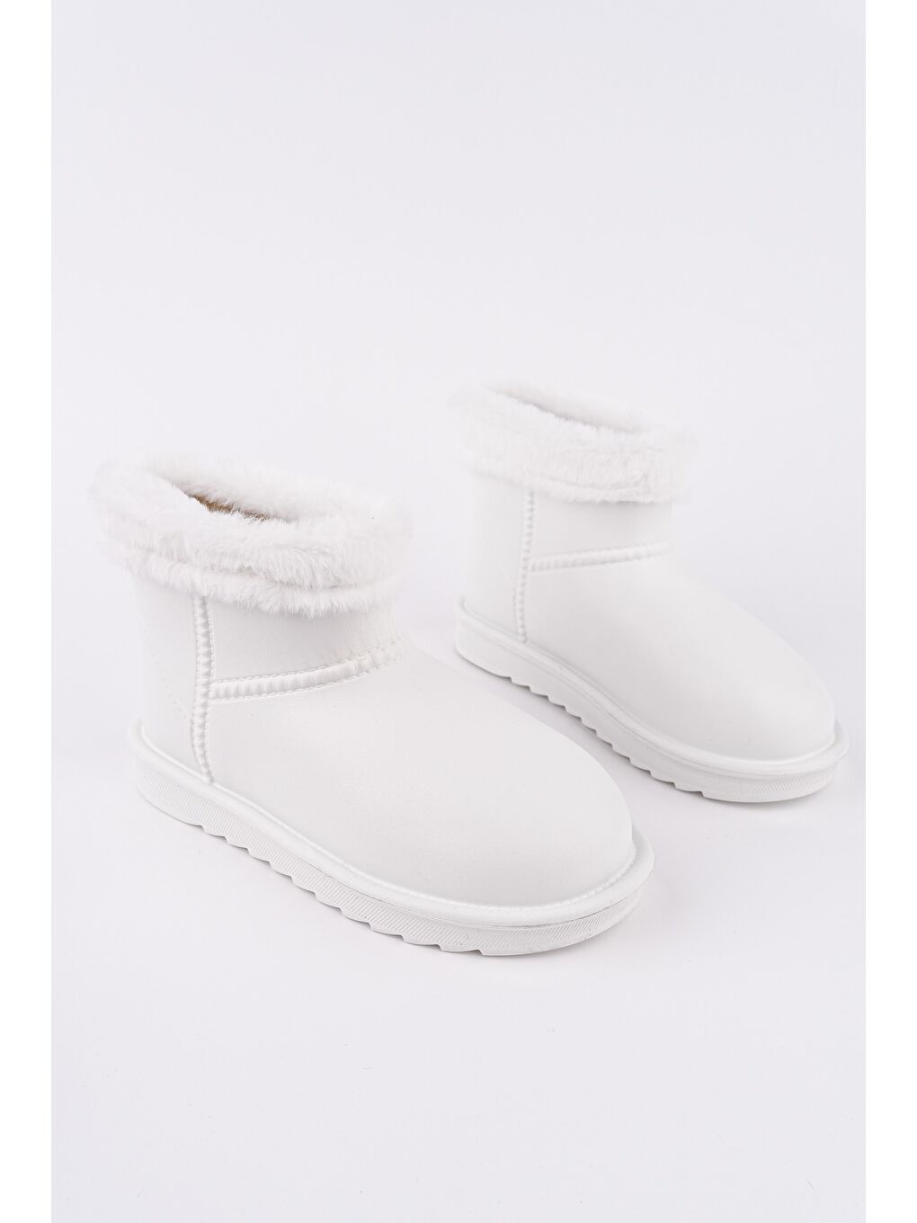 Beyaz FROSTY Kadın Kürklü Yağmur Ve Kar Botu-5