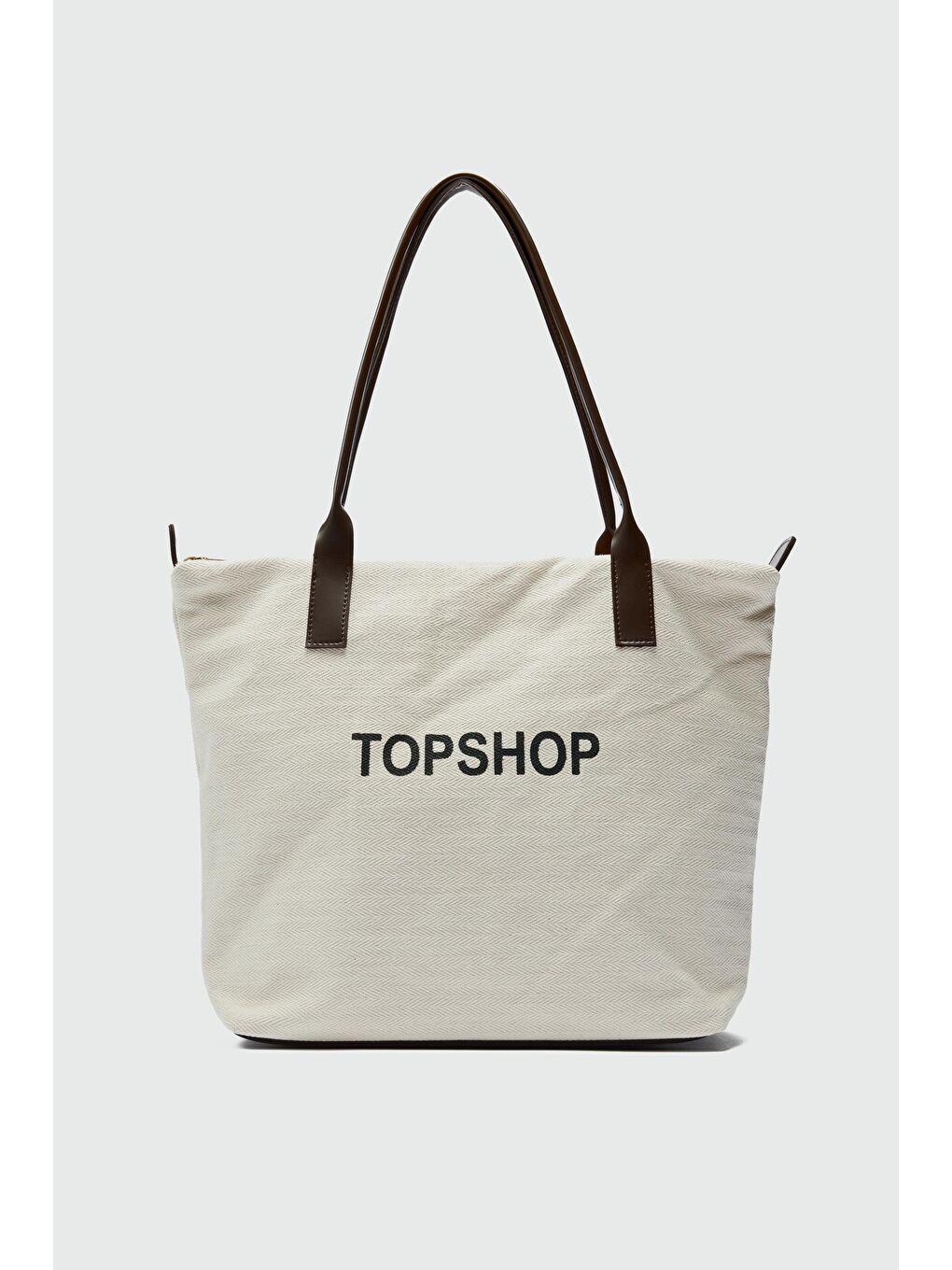 Kahverengi Poches Kanvas Big Size Omuz Çantası Kahve