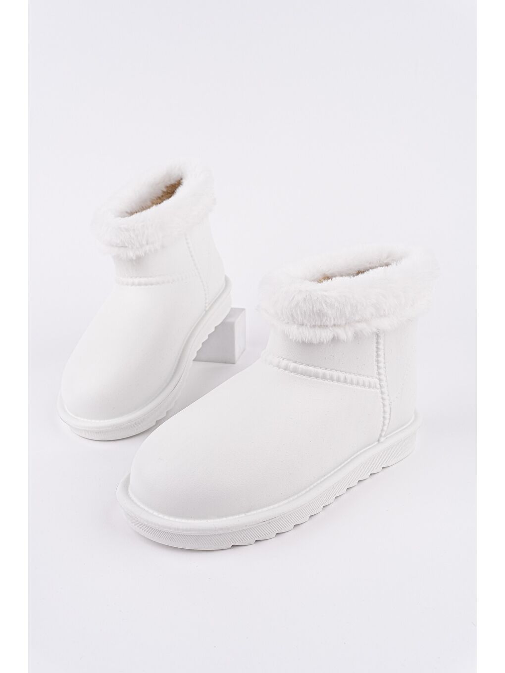 Beyaz FROSTY Kadın Kürklü Yağmur Ve Kar Botu-6
