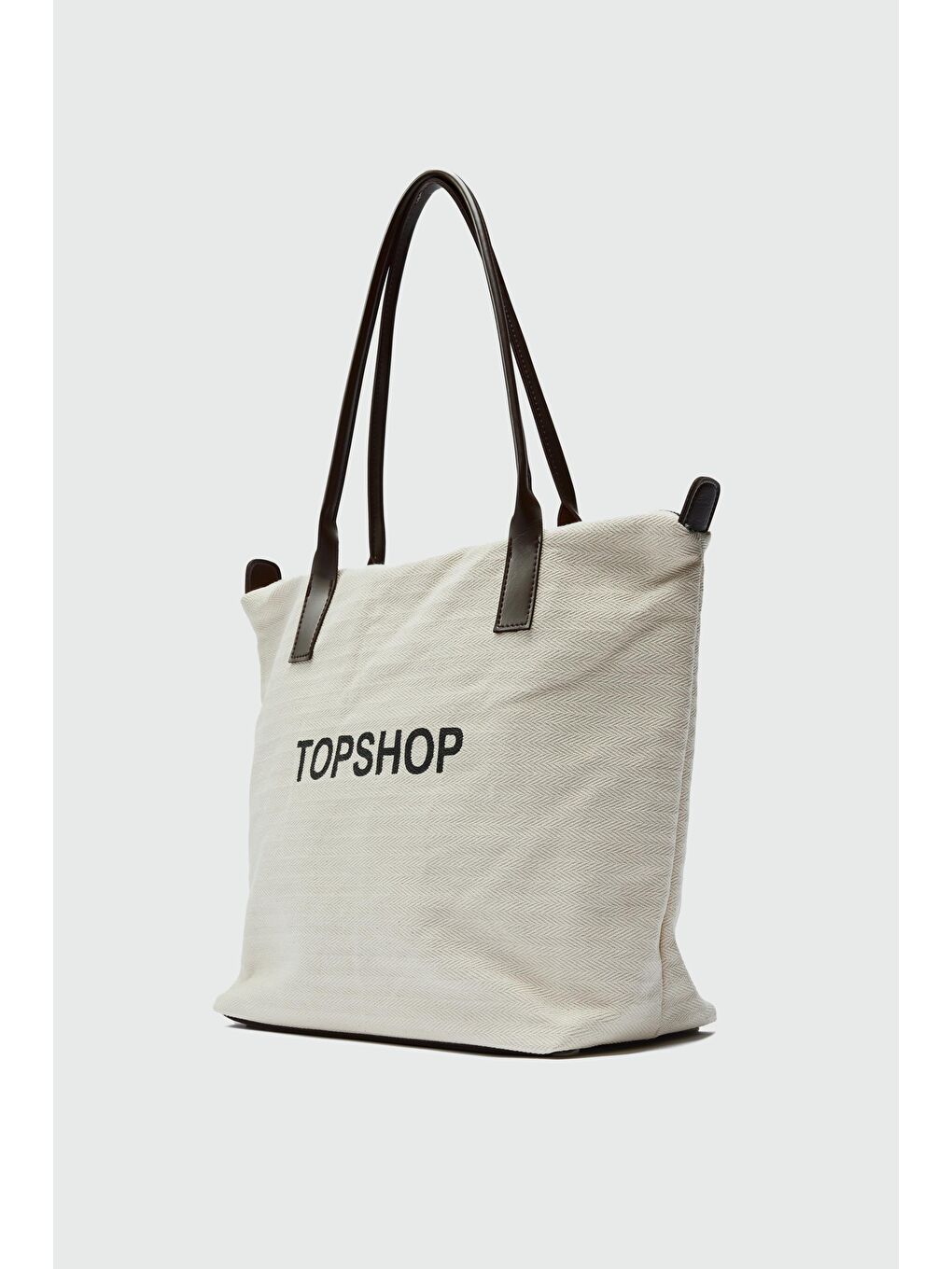 Kahverengi Poches Kanvas Big Size Omuz Çantası Kahve-1