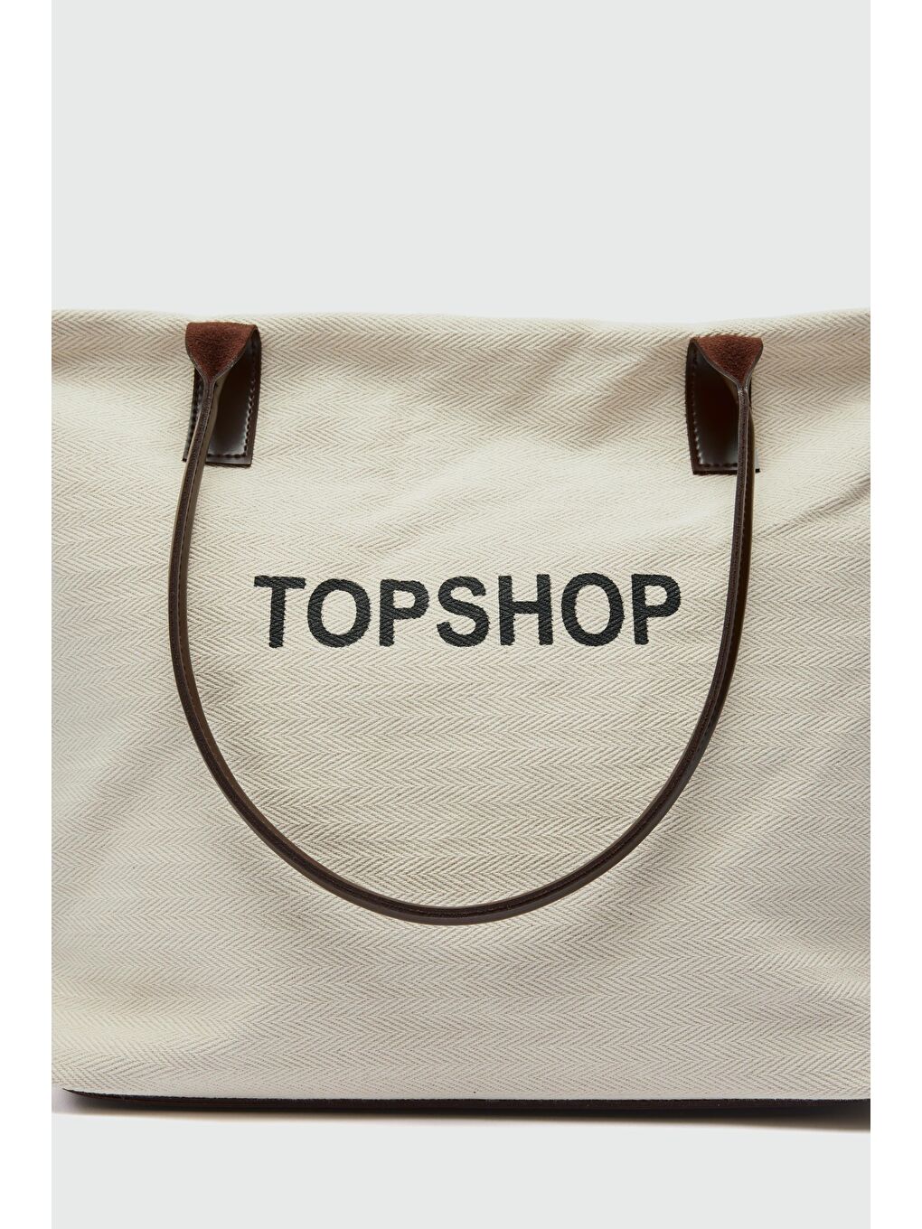 Kahverengi Poches Kanvas Big Size Omuz Çantası Kahve-2