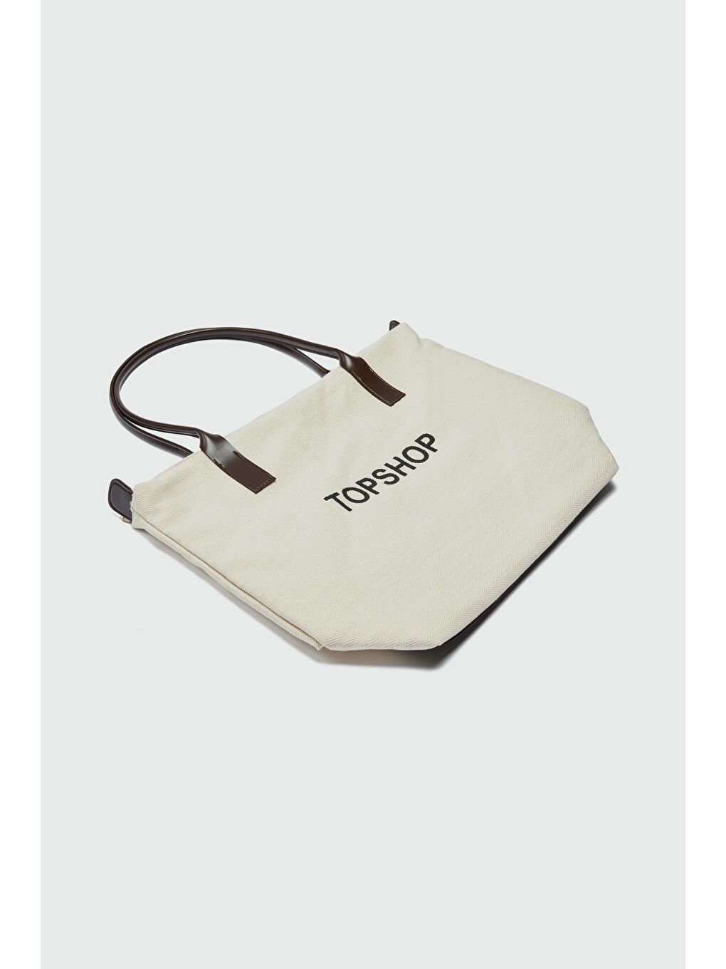 Kahverengi Poches Kanvas Big Size Omuz Çantası Kahve-3