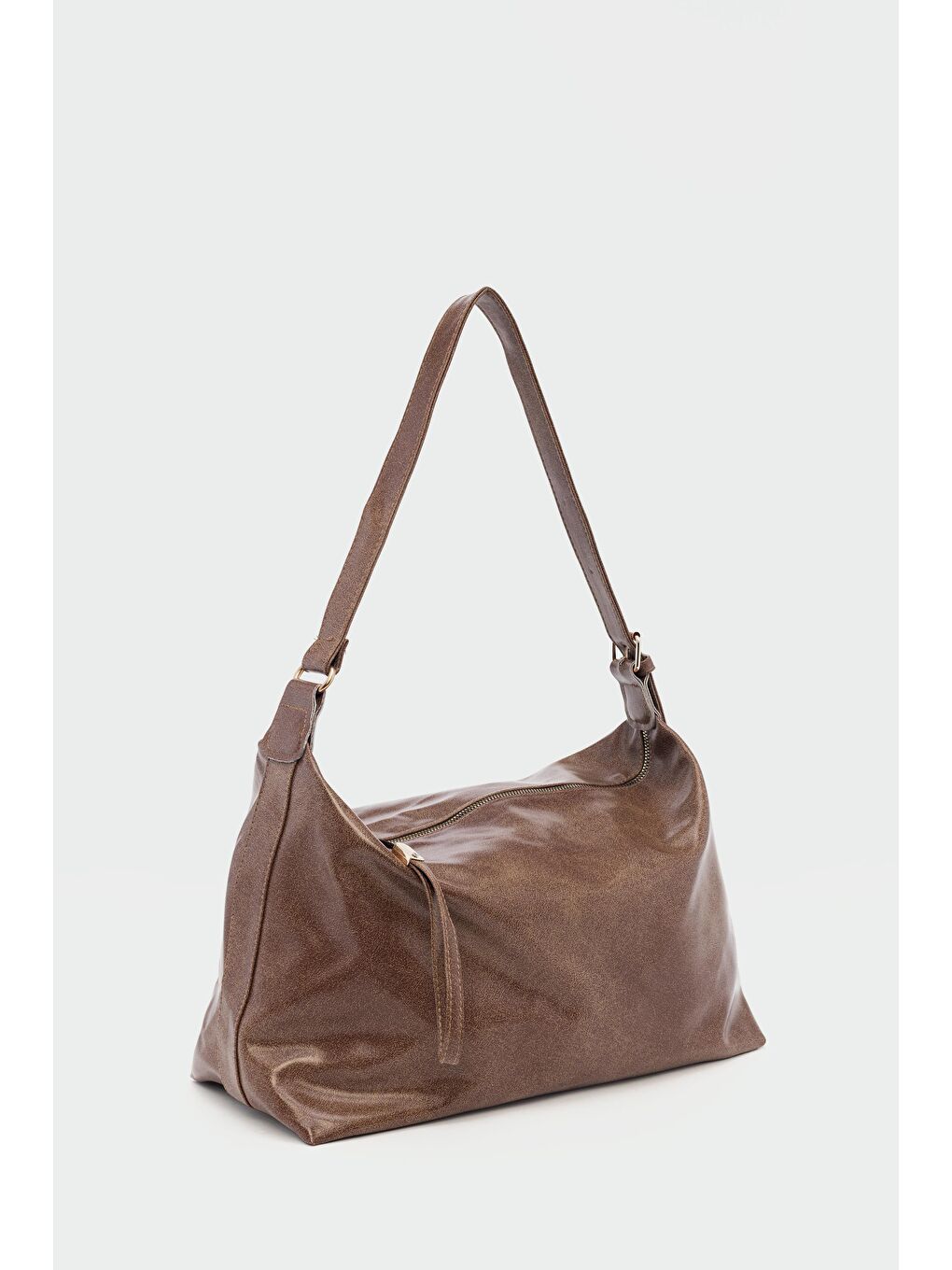 Bej Gabrielle Salaş Omuz Çantası Vizon-3