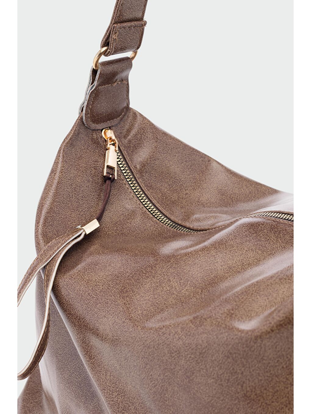 Bej Gabrielle Salaş Omuz Çantası Vizon-5