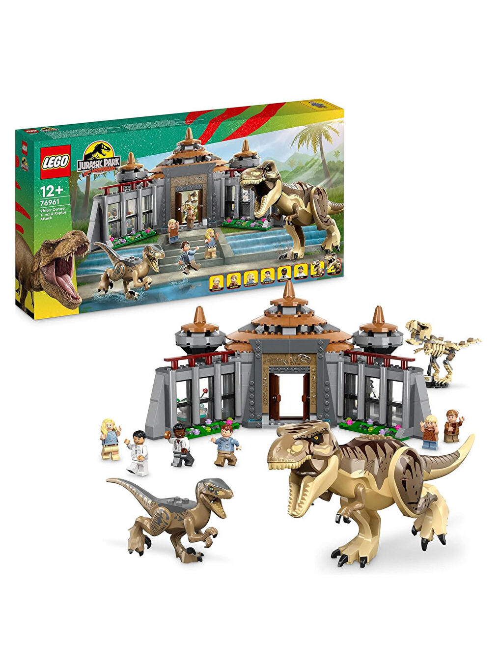 Lego Jurassic World Ziyaretçi Merkezi T Rex ve Raptor Saldırısı 76961