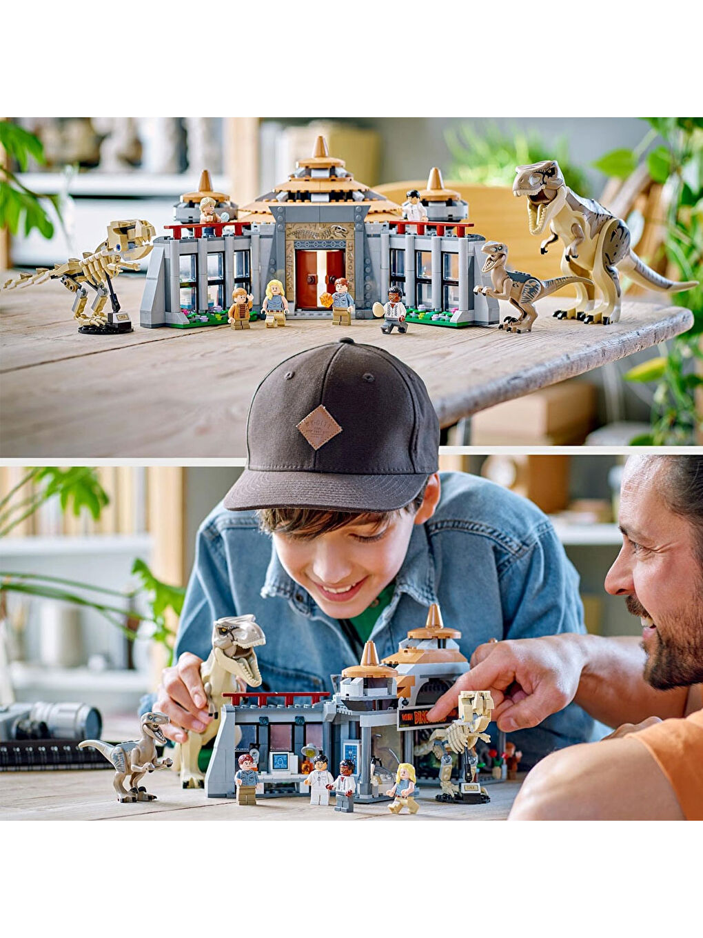 Lego Jurassic World Ziyaretçi Merkezi T Rex ve Raptor Saldırısı 76961 - 1