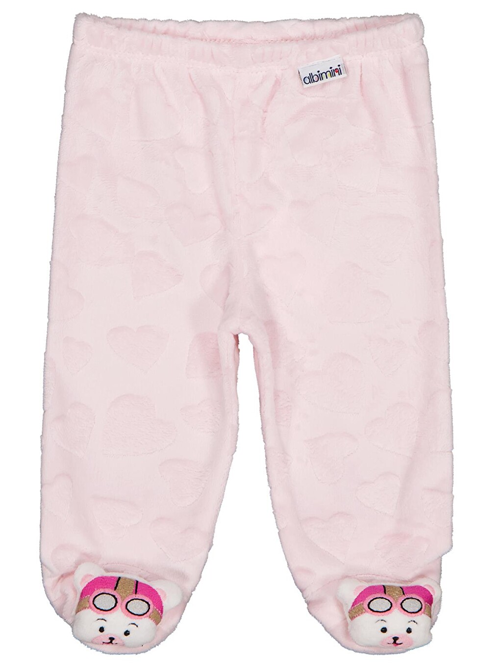 Minidamla Büyük Kalp Desenli 1-6 Ay Tek Alt Bebe - Pembe