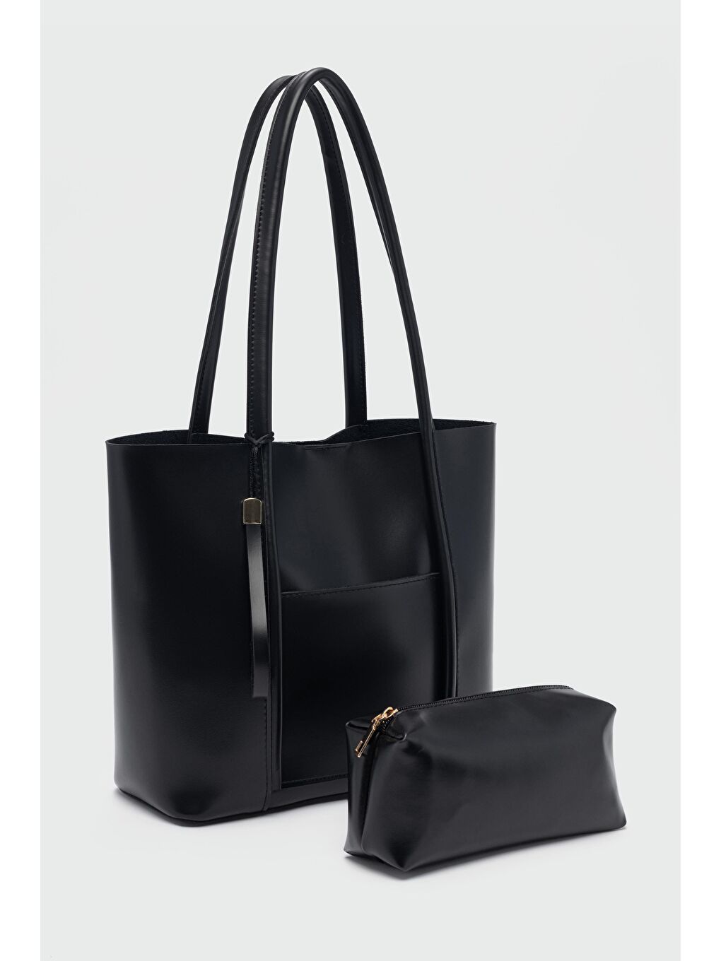 Pebbled Omuz Çantası Siyah-1