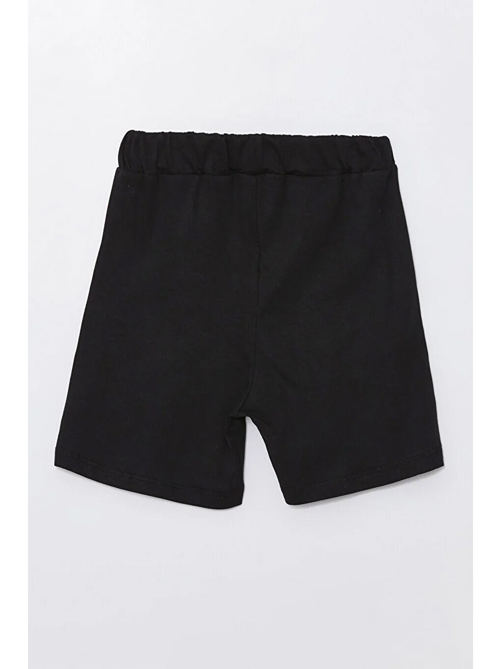 Siyah Run Baskılı Penye Şort- T-shirt Erkek - Kız Takım-3