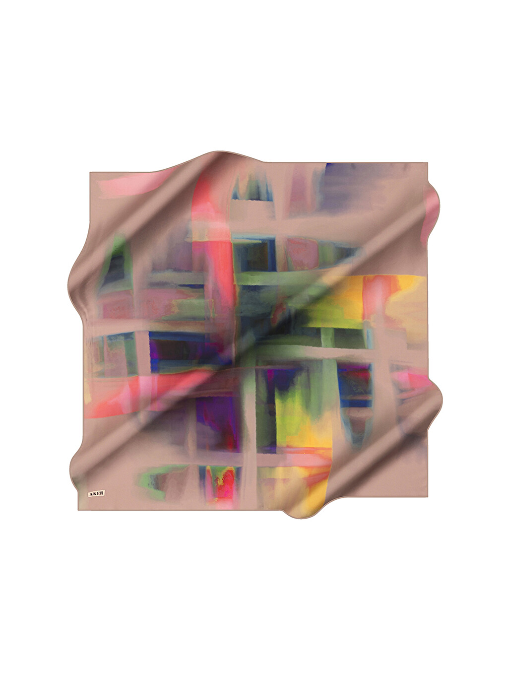 Pembe 90X90 İpek Krep Saten Eşarp