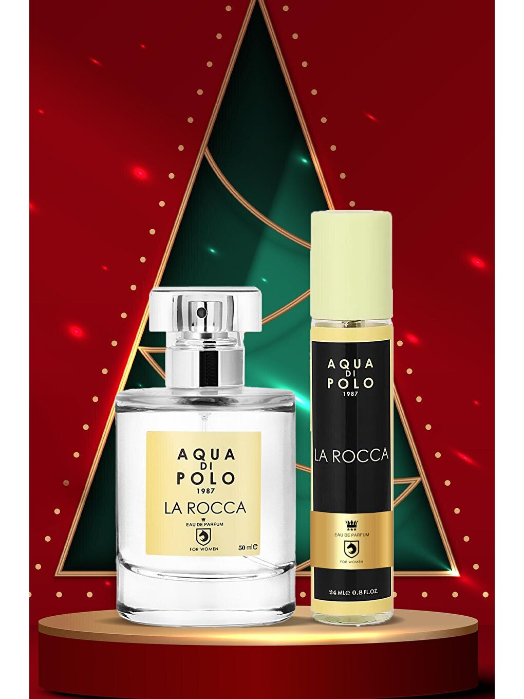 Aqua Di Polo 1987 Renksiz La Rocca 24 ml Ve La Rocca 50ml Edp Kadın Parfümü 2'li Yılbaşı Parfüm Seti Stcc021153