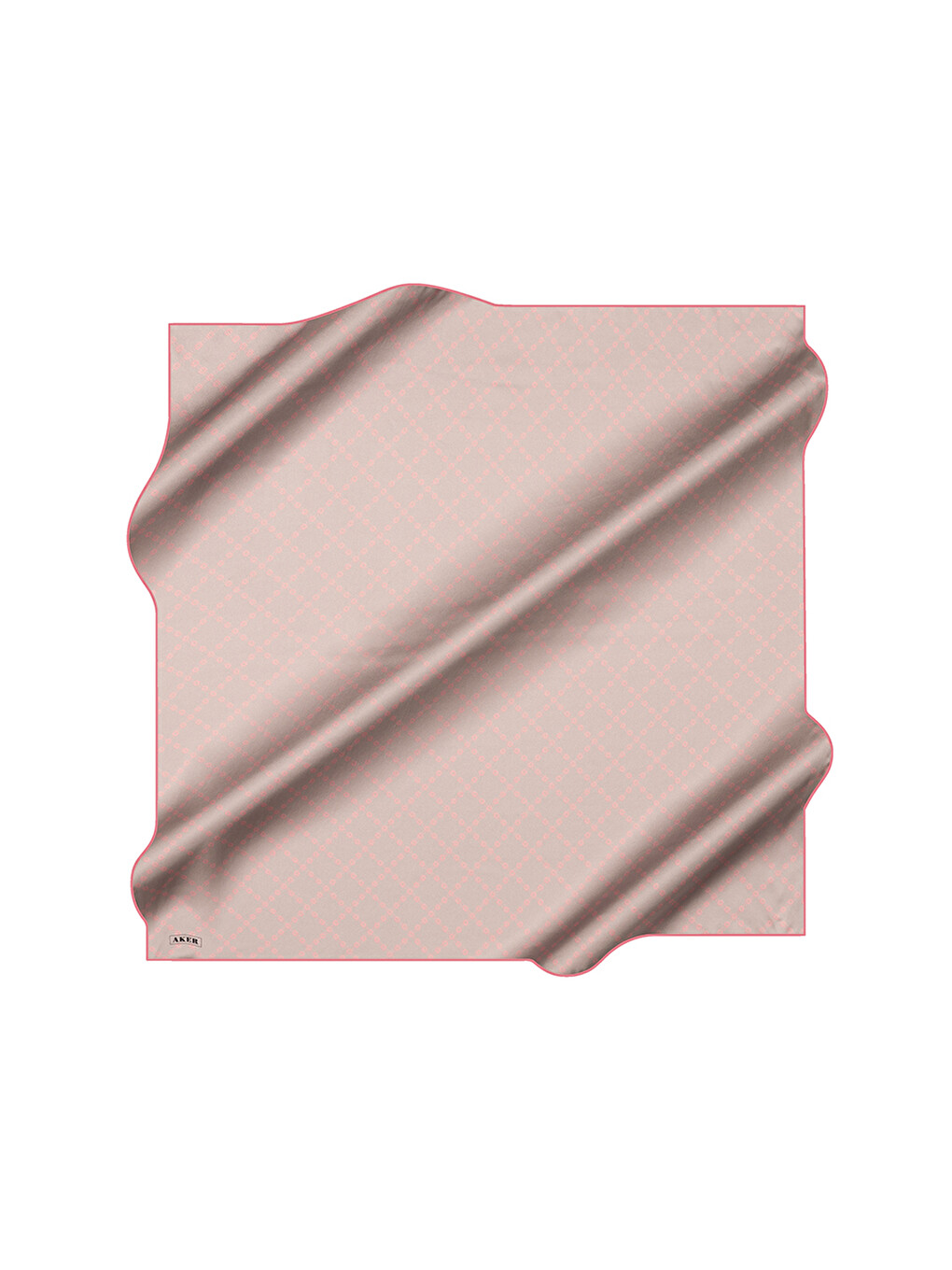 Pembe 90X90 İpek Krep Saten Eşarp