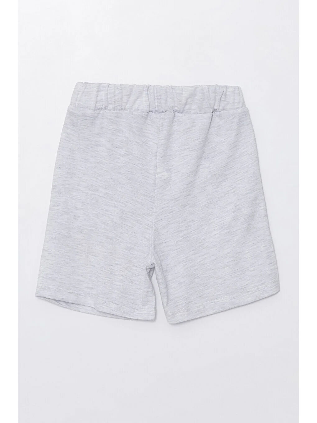 Gri Run Baskılı Penye Şort- T-shirt Erkek-Kız Takım-3