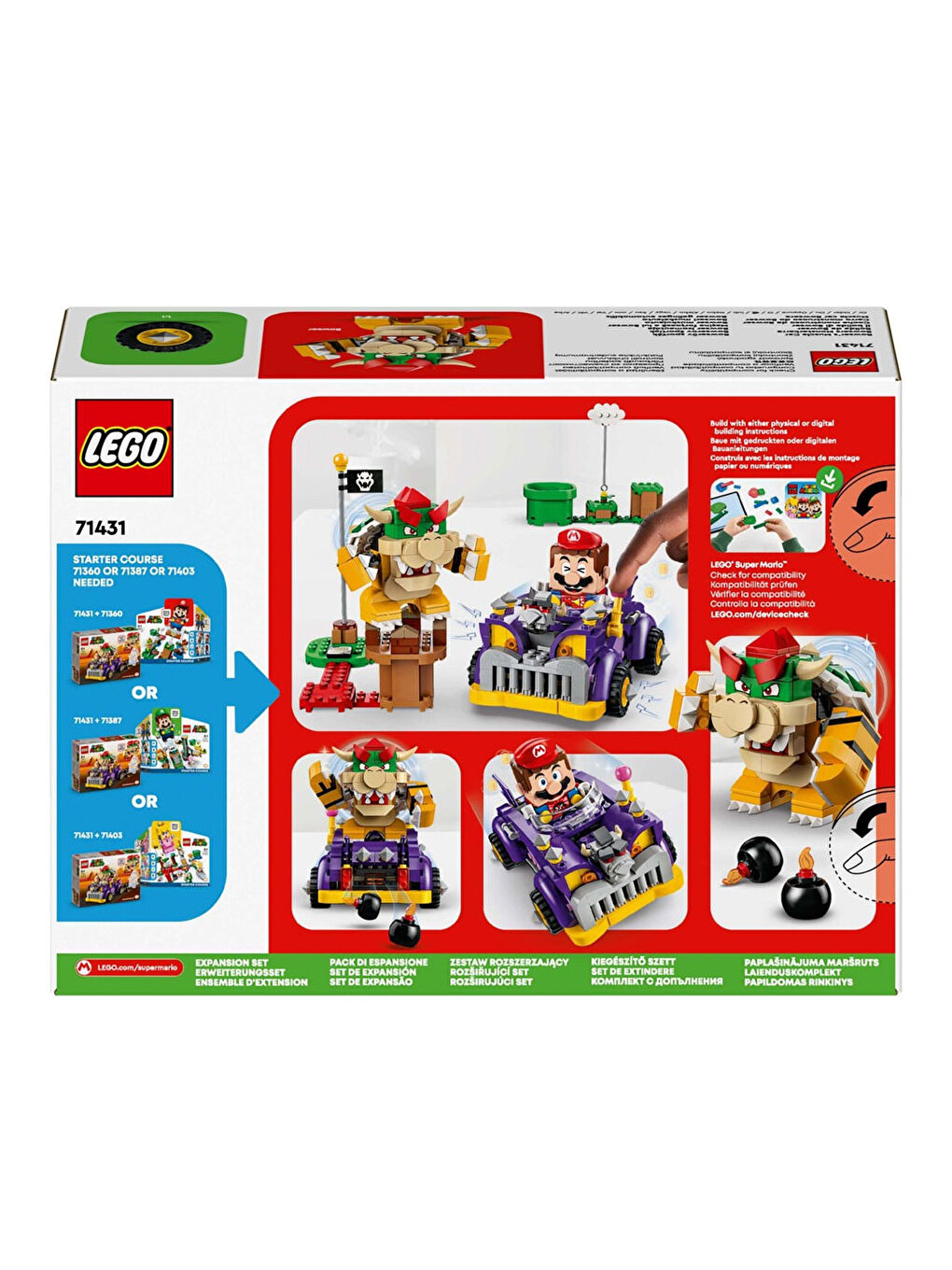 Lego Renksiz Super Mario Bowser'In Büyük Arabası Ek Macera Seti 71431 - 3