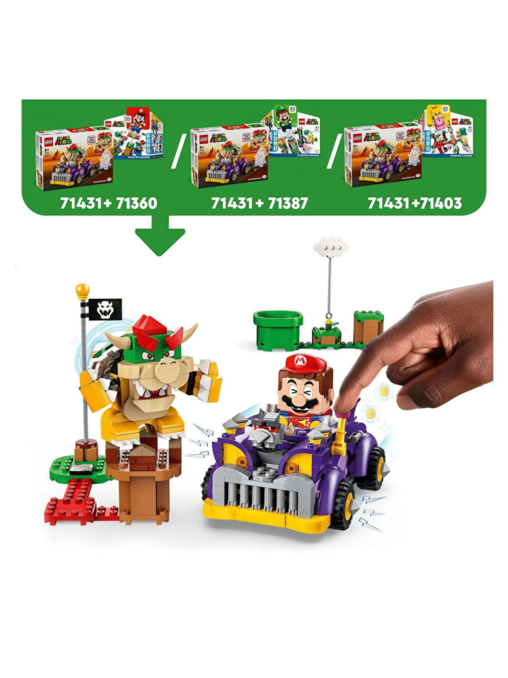 Lego Renksiz Super Mario Bowser'In Büyük Arabası Ek Macera Seti 71431 - 4