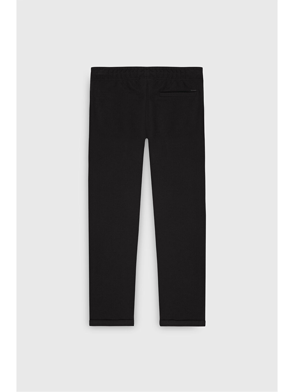 Erkek Siyah Standart Fit Normal Kesim Cepli Esnek Örme Pantolon-9