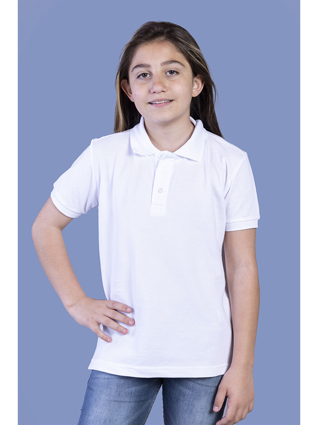 Toontoykids Beyaz Unisex Çocuk Düğmeli Polo Yaka Tişört - 4