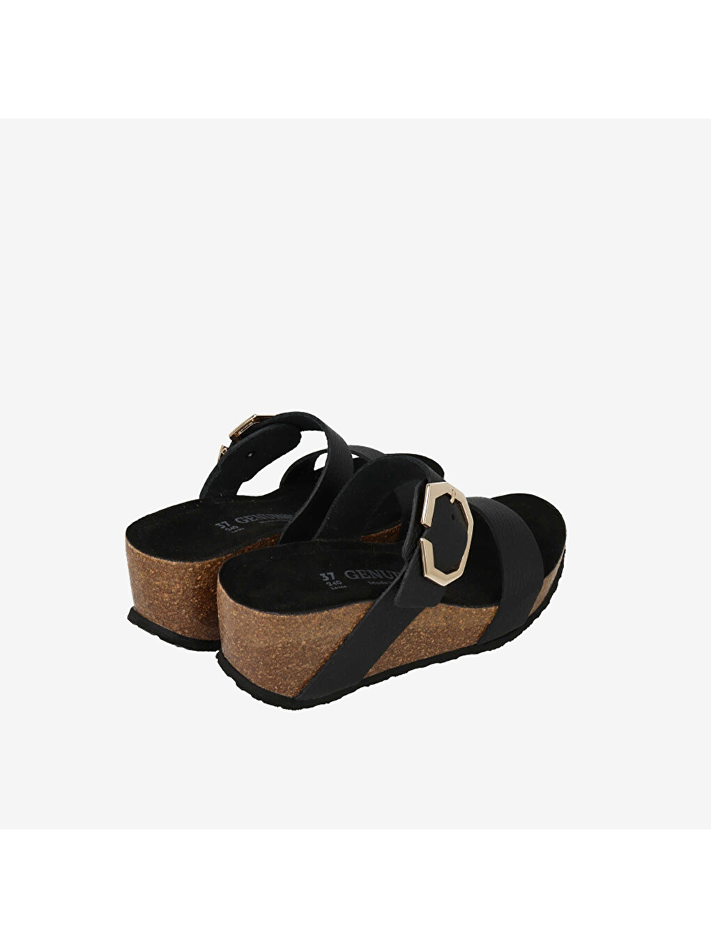 Siyah Kadın Sandalet G106781 Bikini Embossed Leather Dark-2