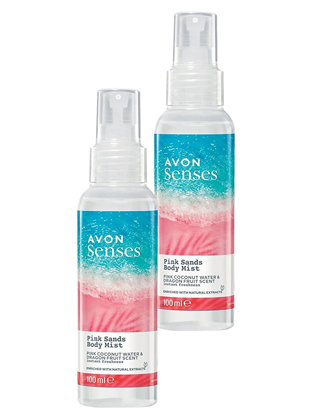 Senses Pink Sands Hindistan Cevizi Suyu ve Ejder Meyvesi Kokulu Vücut Spreyi 100 Ml. İkili Set