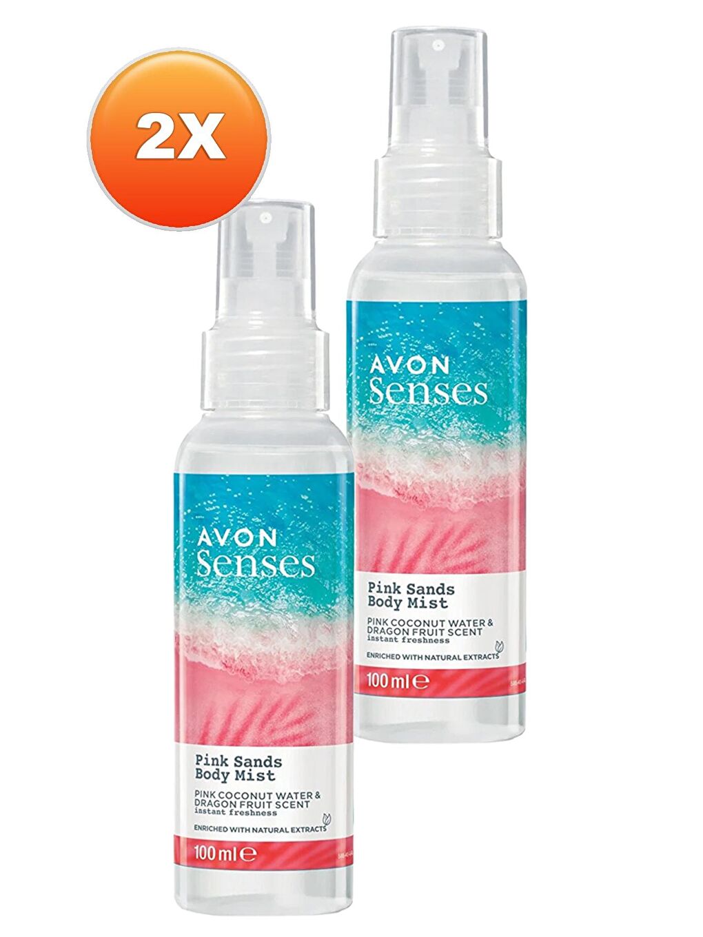 Senses Pink Sands Hindistan Cevizi Suyu ve Ejder Meyvesi Kokulu Vücut Spreyi 100 Ml. İkili Set-1