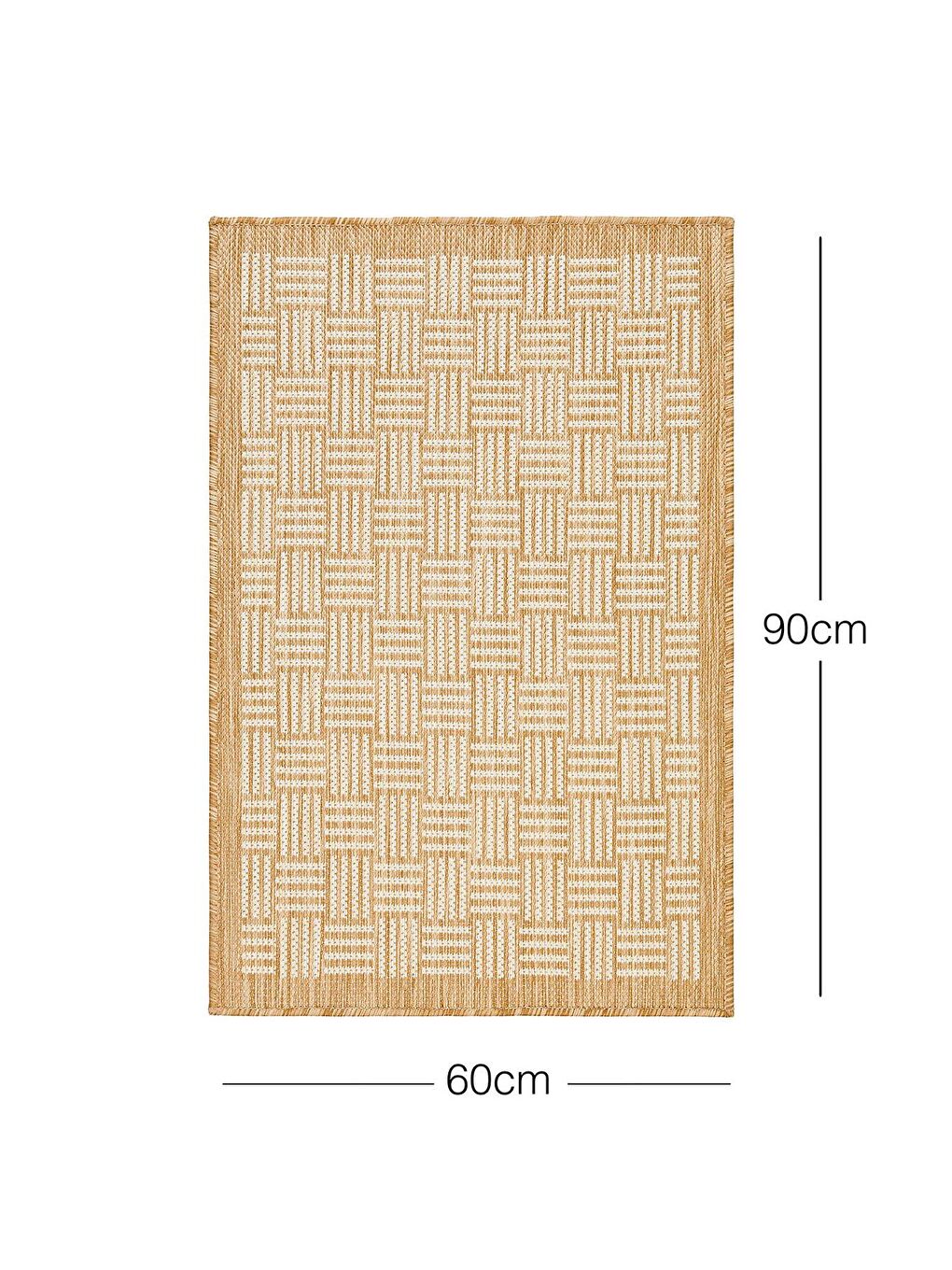 Ocean Home Textile Leke Tutmaz İç Dış Mekan Bej Renk Hasır Desenli Paspas 60 x 90 cm - 6