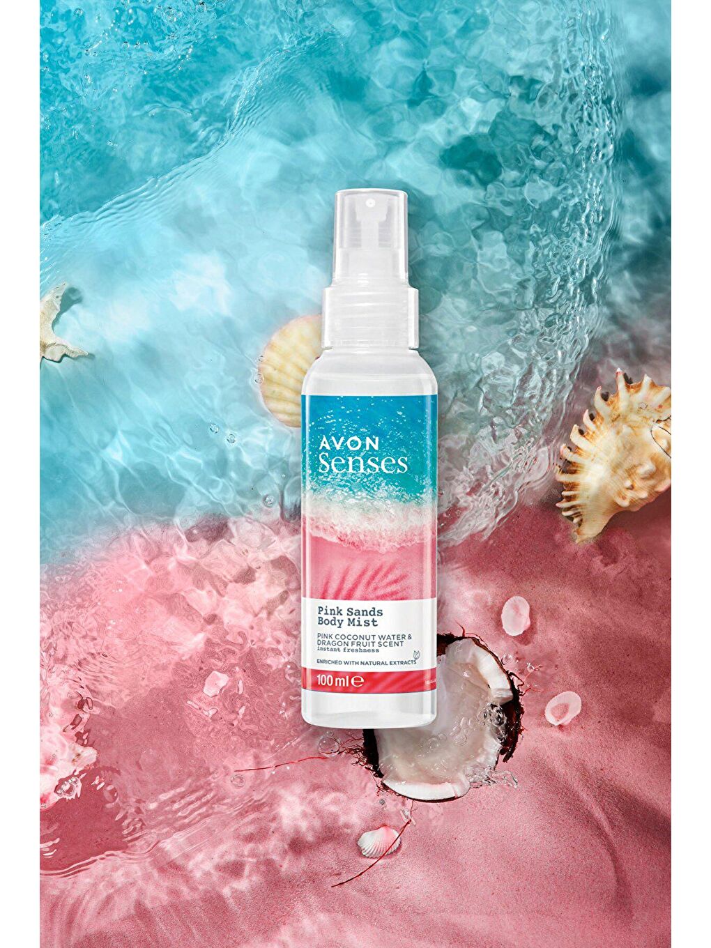 Senses Pink Sands Hindistan Cevizi Suyu ve Ejder Meyvesi Kokulu Vücut Spreyi 100 Ml. İkili Set-3
