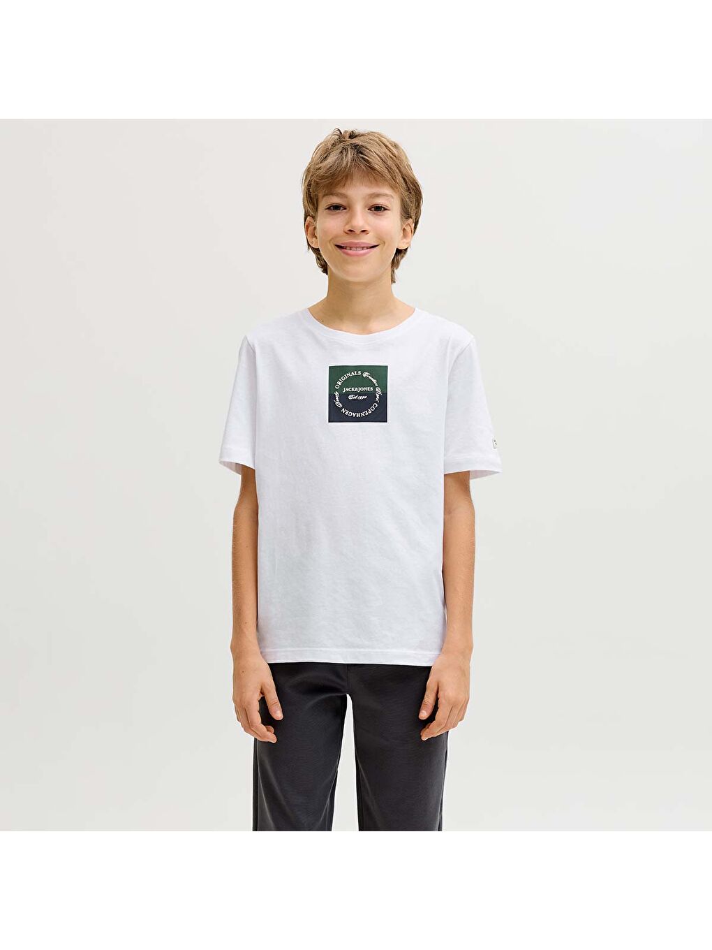 Catskills Square Brand Erkek Çocuk Beyaz Tişört