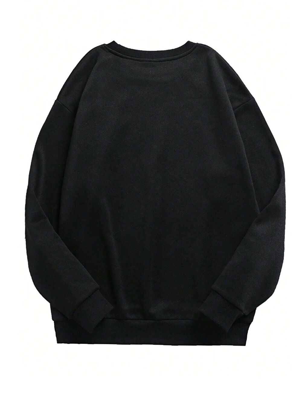 uyguntarz Açık Antrasit Unisex Sevimli Kedi Baskılı Bisiklet Yaka Sweatshirt - 1