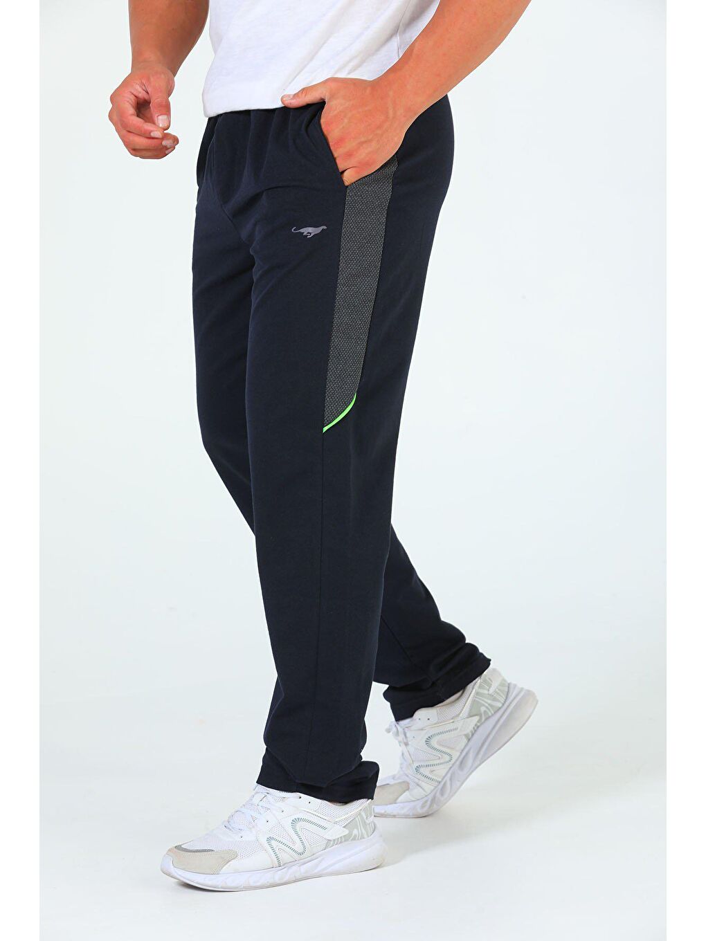 Lacivert Erkek Şerit Detaylı Alt Eşofman-1