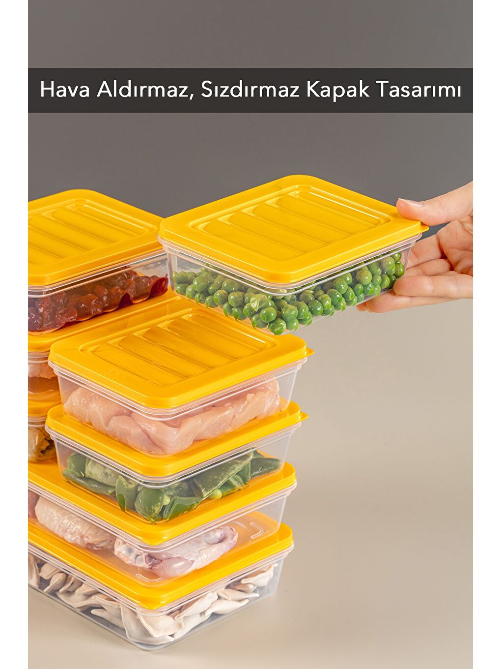 8 li Saklama Kabı Sarı 2 x 1200 ml 6 x 600 ml-3