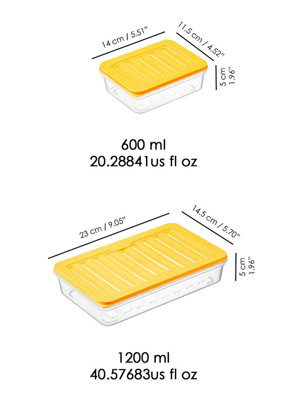 8 li Saklama Kabı Sarı 2 x 1200 ml 6 x 600 ml-7