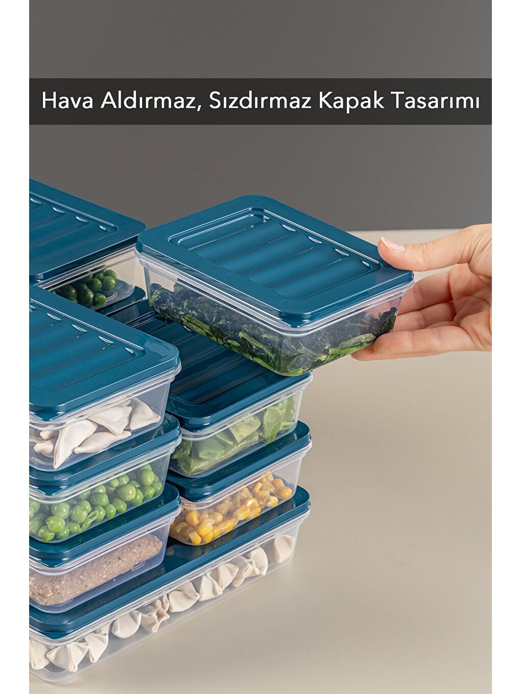 Mavi 11 li Erzak Kabı 1x2400 ml 2x1170 ml 8x600 ml-3