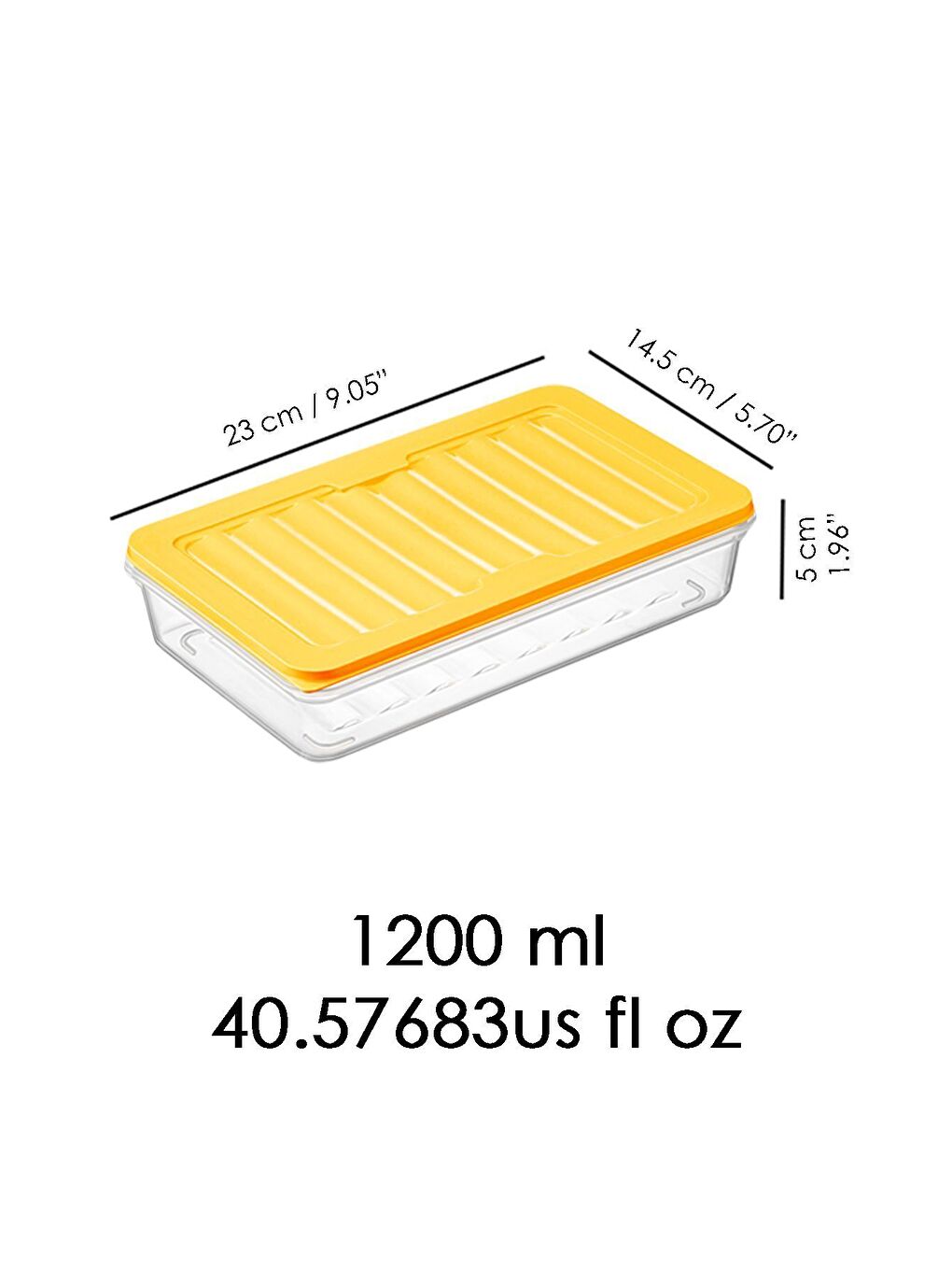 6'lı Saklama Kabı Sarı 6 x 1200 ml-5