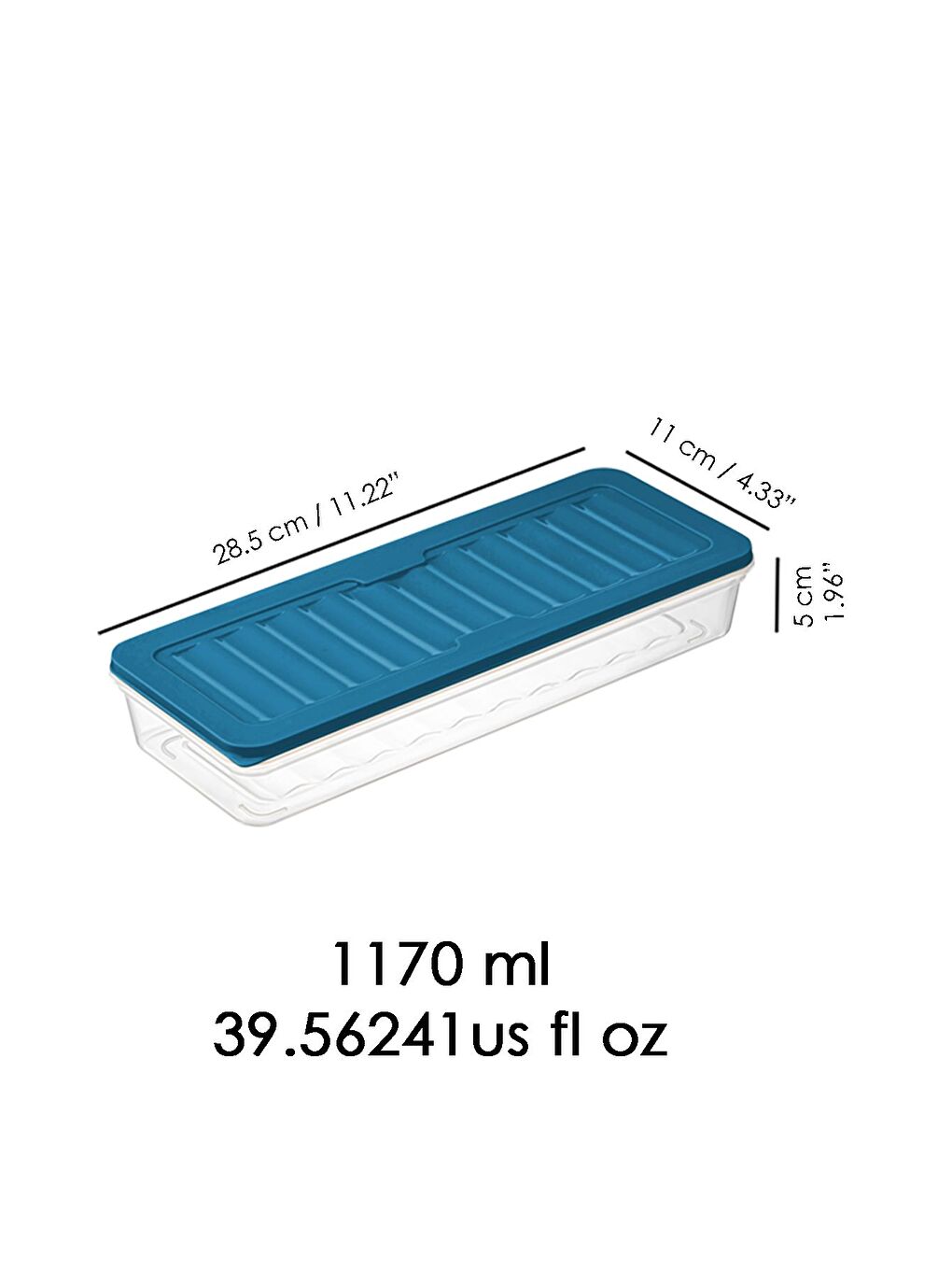 Mavi 2'li Saklama Kabı Petrol 2 x 1170 ml-5