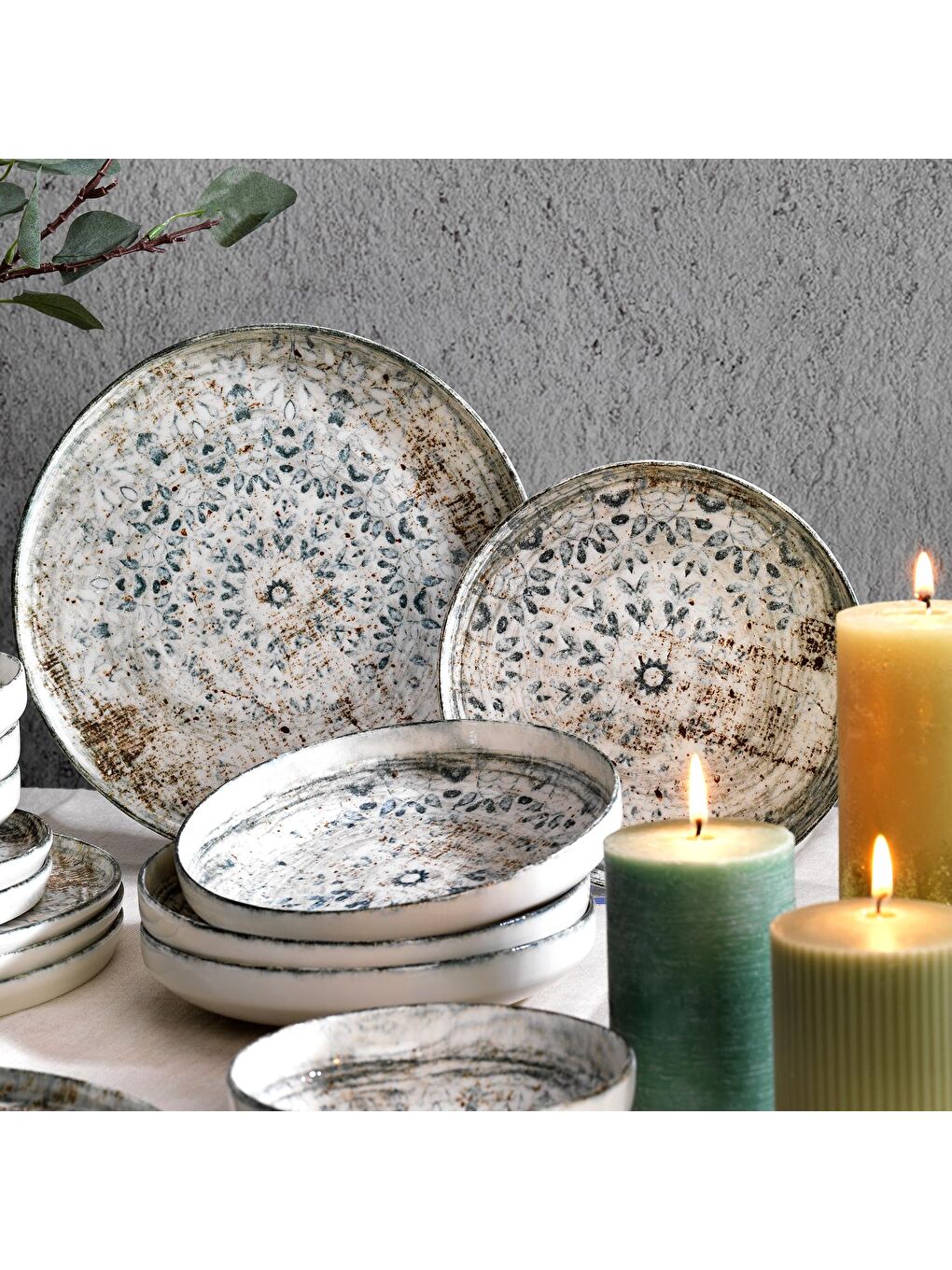 Vita Yemek Takımı 24 Parça-Yeşil-1