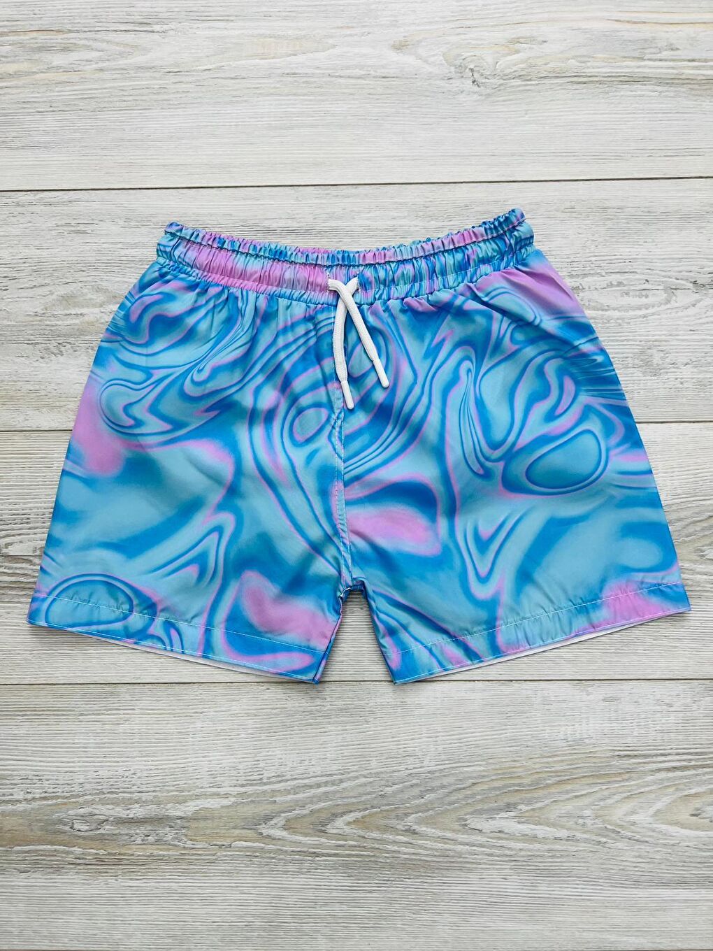 Turkuaz Kız Çocuk Desenli Deniz&Havuz Şortu 2-16 Yaş 002-2