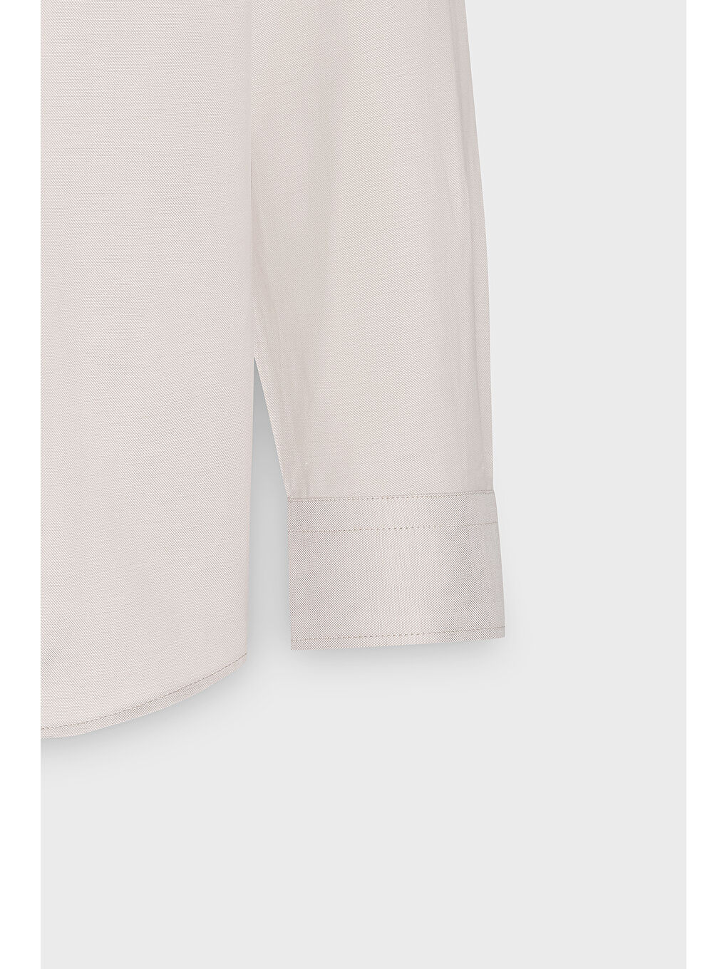 Erkek Bej Slim Fit Dar Kesim Düğmeli Yaka %100 Pamuk Oxford Gömlek-6
