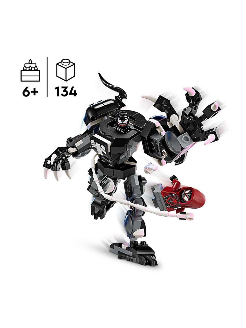 Lego Renksiz Super Heroes Marvel Venom Robot Zırhı Miles Morales’E Karşı 76276 - 5