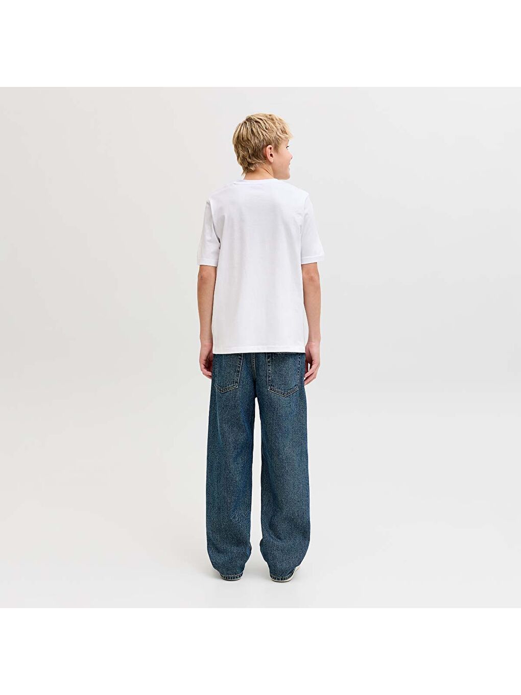 Jeff Logo Erkek Çocuk Beyaz Tişört-1