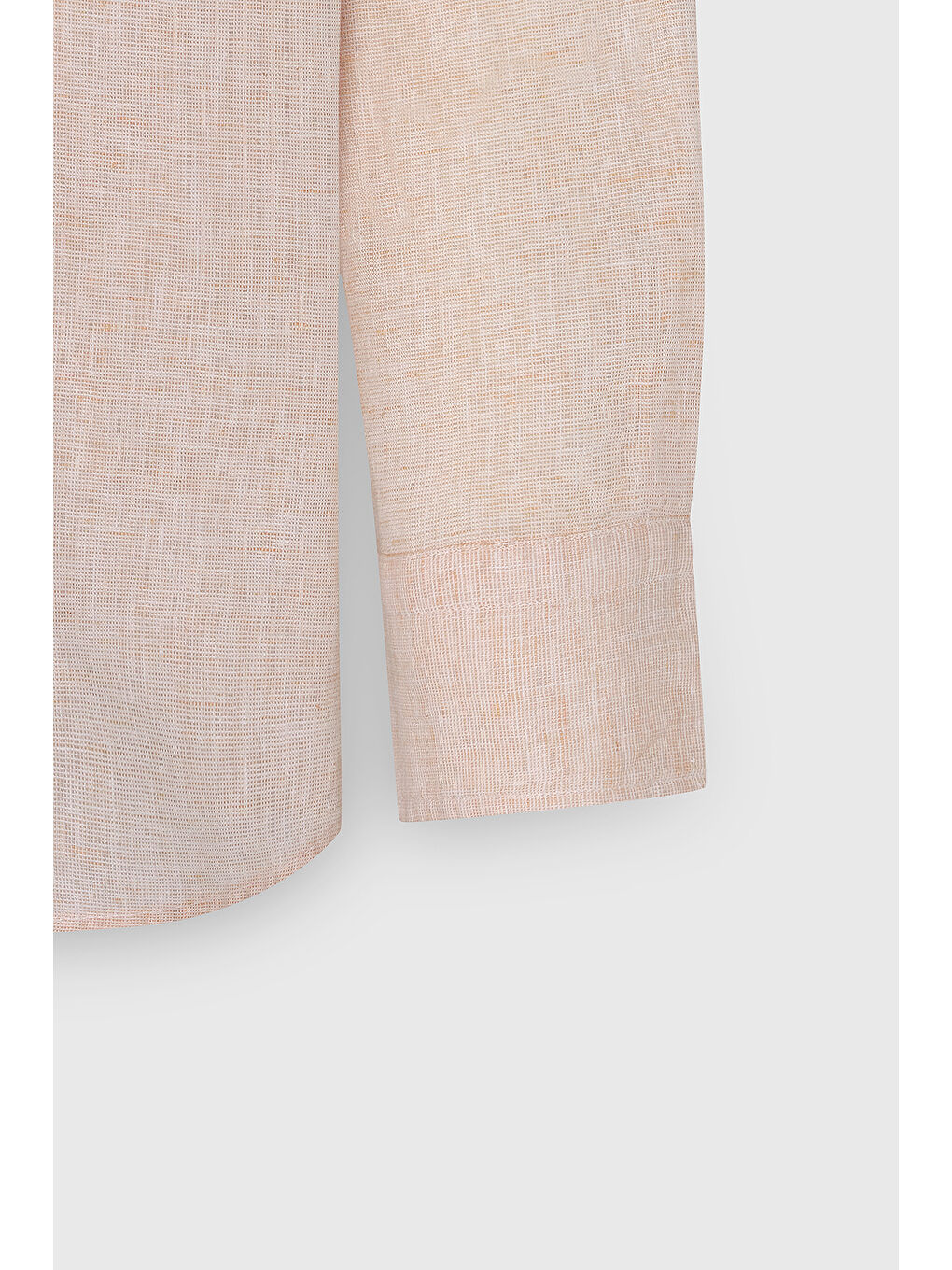 Erkek Turuncu Comfort Fit Rahat Kesim Pamuklu Gizli Düğme Yaka Gömlek-7