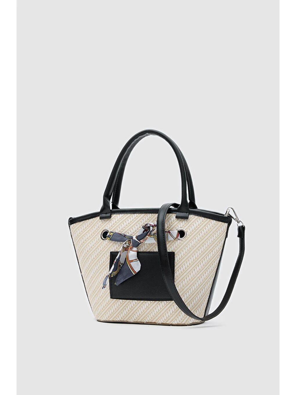 Modena Şal Aksesuarlı El Ve Omuz Çantası Kahverengi-1